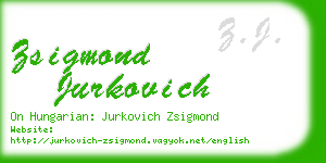 zsigmond jurkovich business card